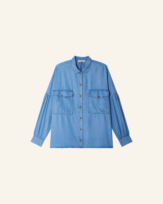 Sessun Botania Wide Shirt - Provencia Blue