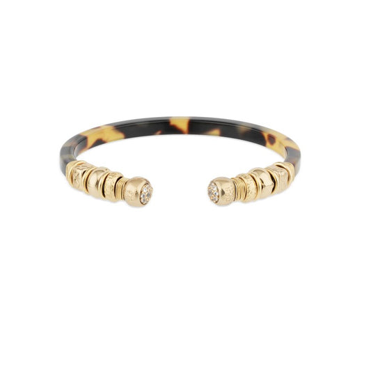 Gas Bijoux Sari Rhinestone Acetate Bracelet - Tortoise