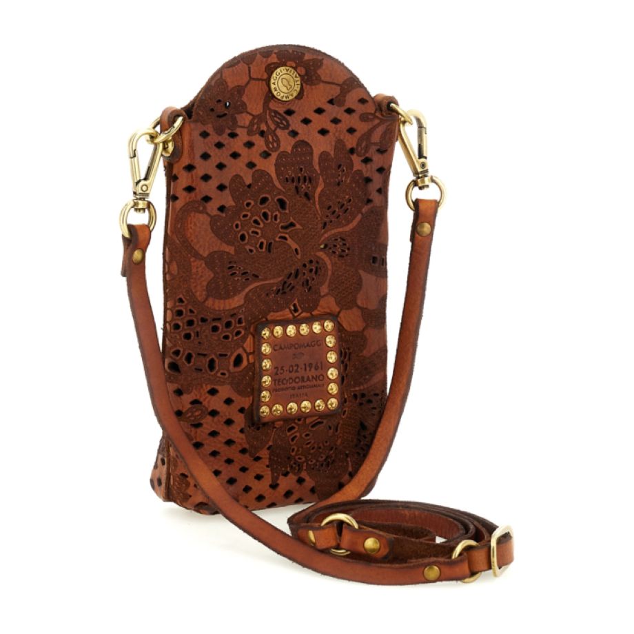 Campomaggi Virna Pietrasanta Phone Case  - Cognac
