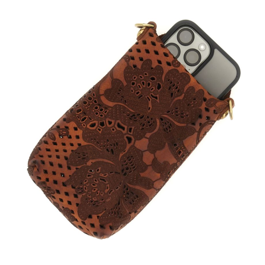 Campomaggi Virna Pietrasanta Phone Case  - Cognac