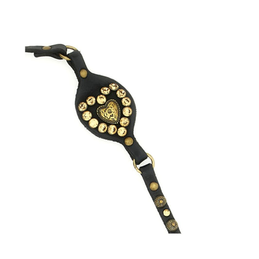 Campomaggi Heart Studs Phone Strap - Black