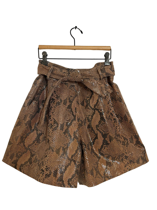 Chammomile Inca Leather Shorts - Multi Yellow