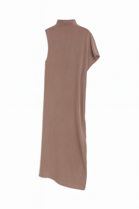 Alysi Asymmetrical Long Dress - Fume