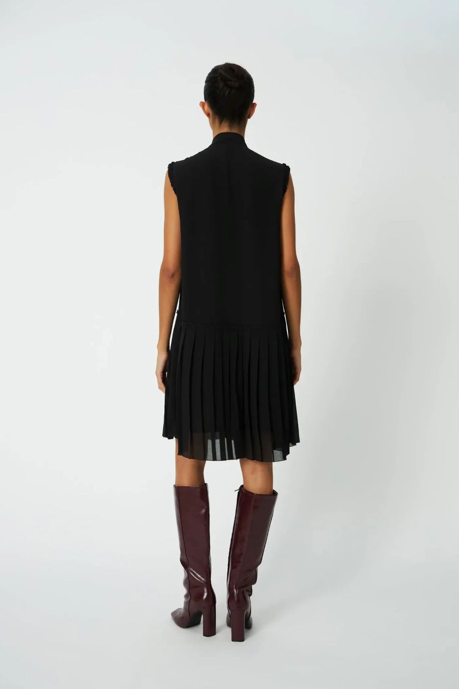 Stella-Nova Chiffon Dress - Black