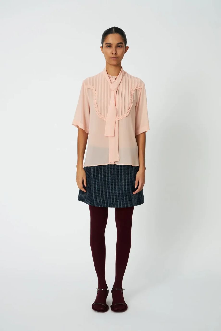 Stella-Nova Chiffon Shirt - Soft Pink