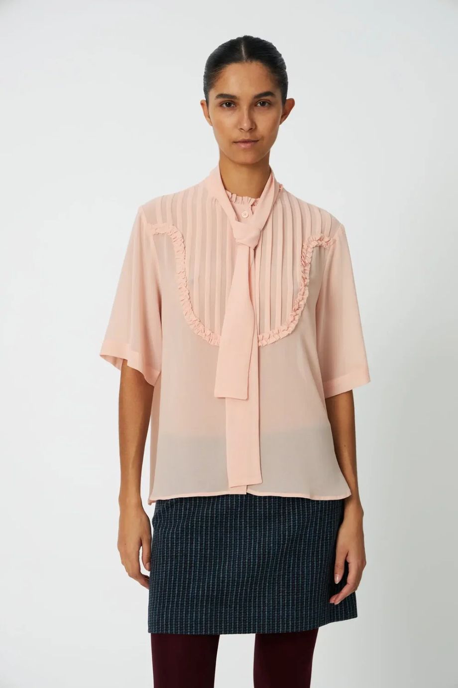 Stella-Nova Chiffon Shirt - Soft Pink