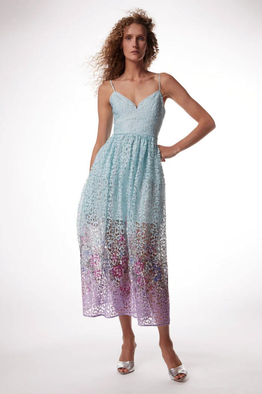 Christy Lynn Leilani Midi Dress - Camellia Cloud