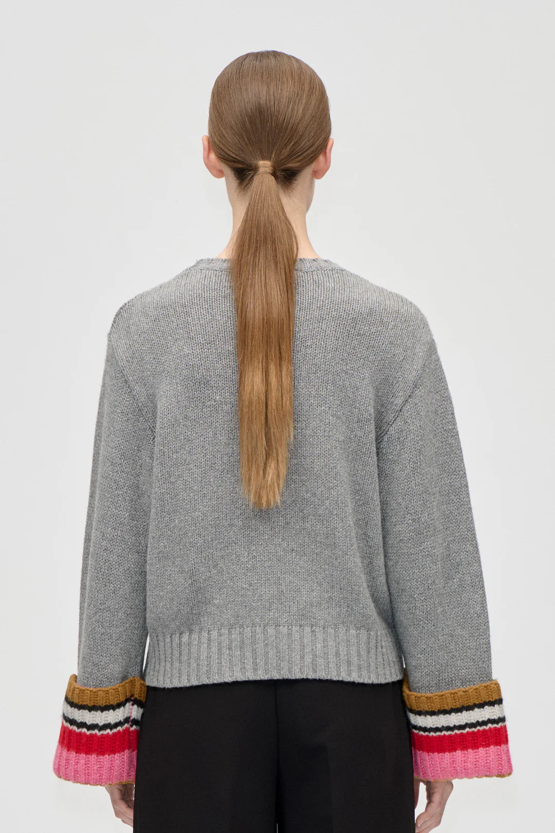 Stine Goya Chunky Sleeve Sweater - Pink Multistripes