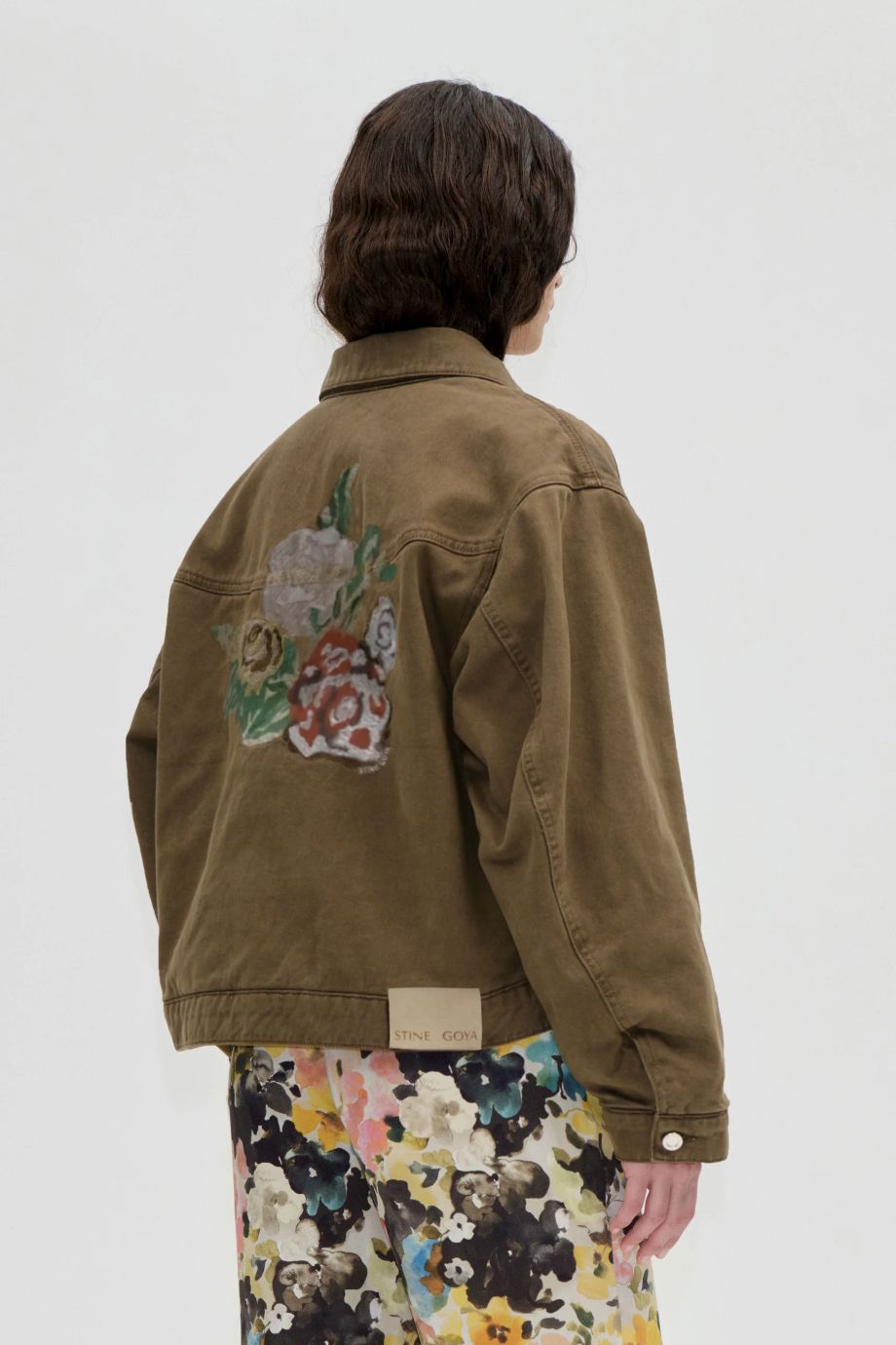 Stine Goya Ephemeral Bloom Circular Yoke Jacket - Warm Khaki
