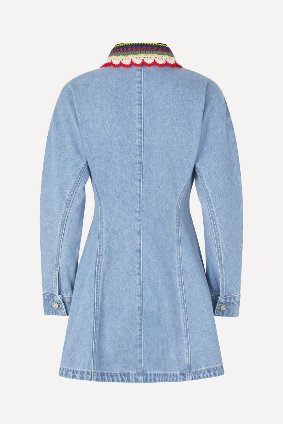 Stine Goya Collared Coat Mini Dress - Denim Blue