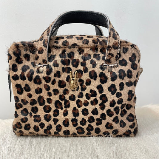 Sous les Pavés Mini Bowling Bag - Leopard