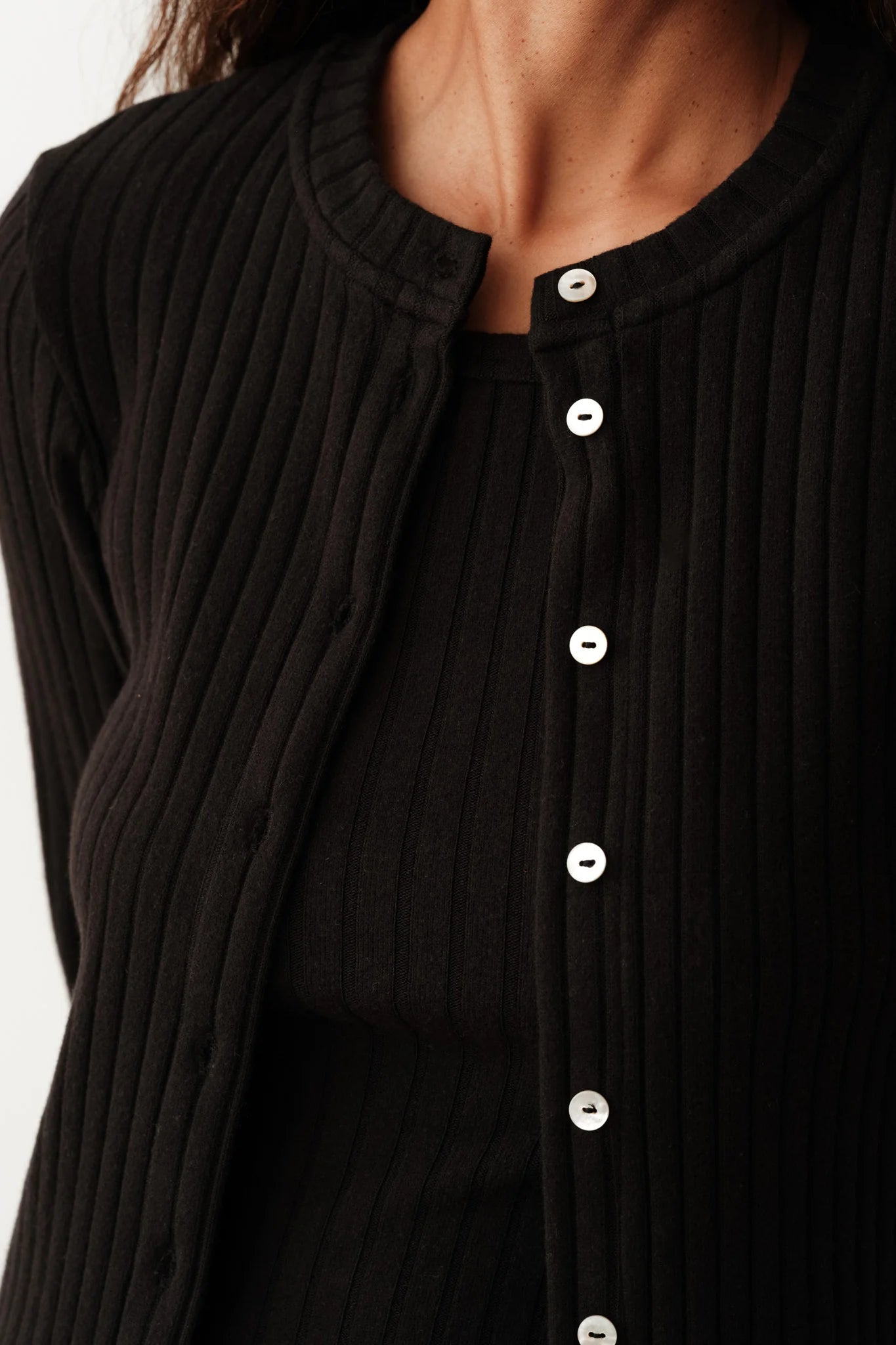 Donni Sweater Rib Cardi - Jet