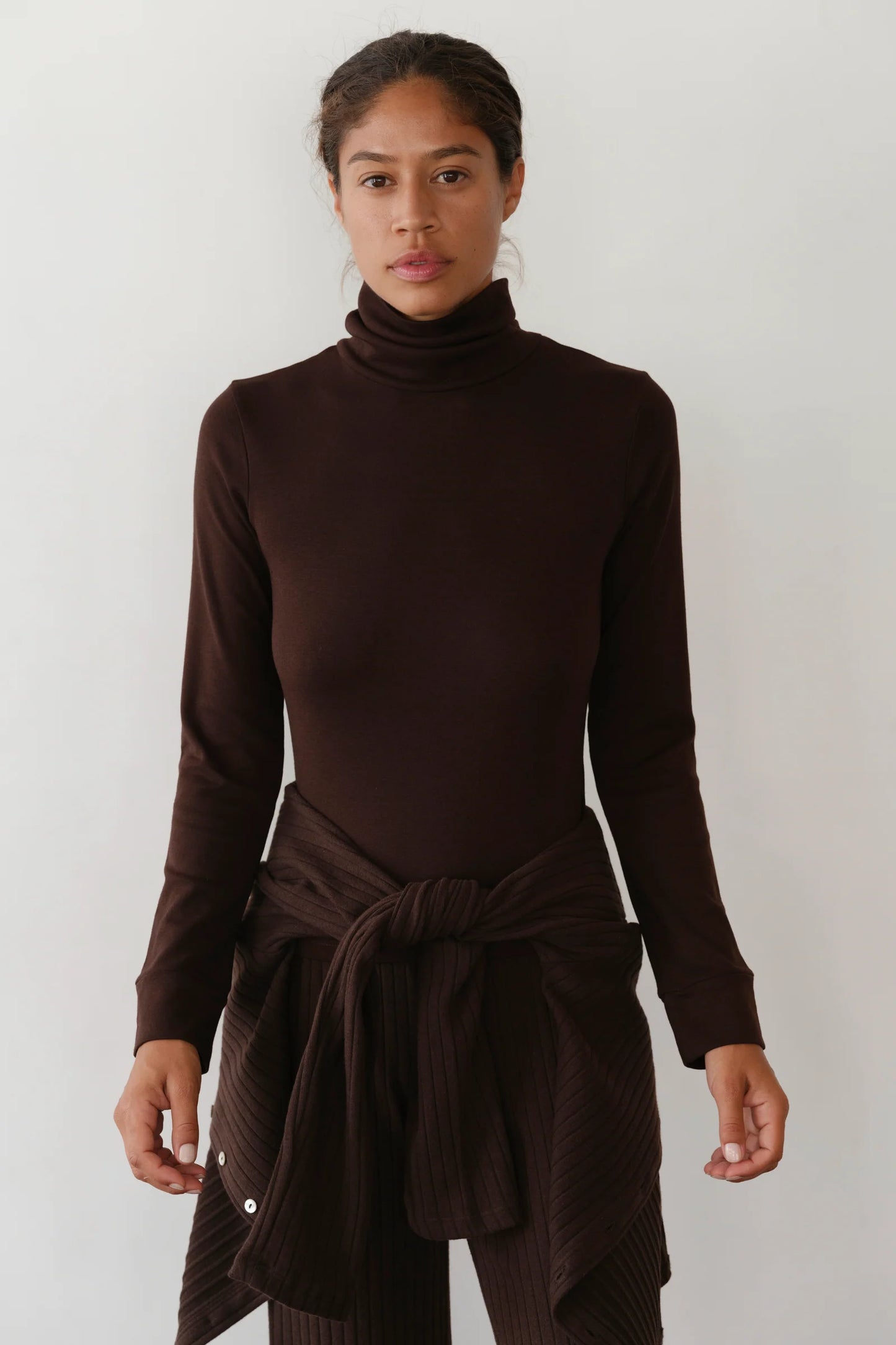Donni Baby Rib Turtleneck - Espresso