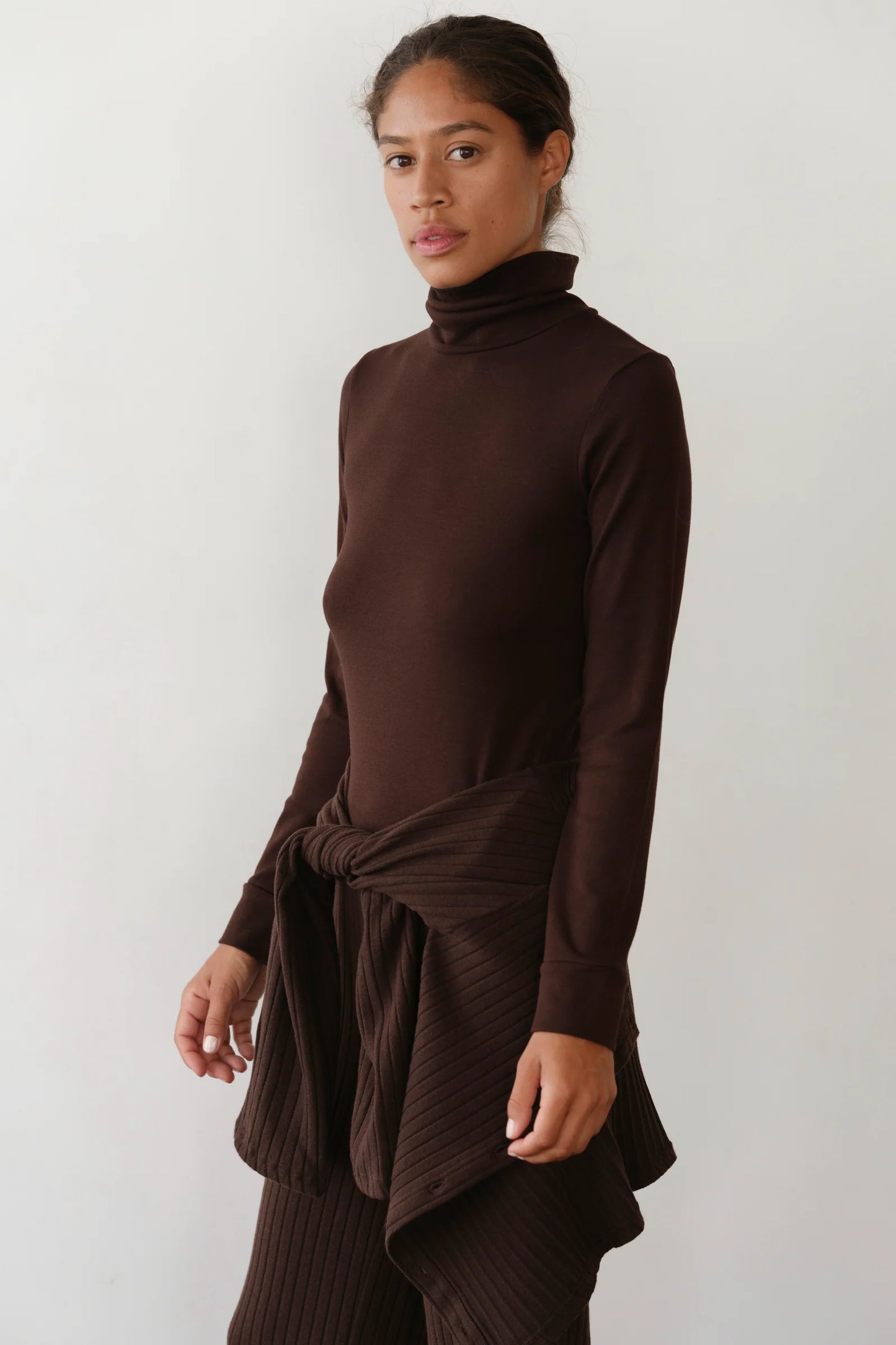 Donni Baby Rib Turtleneck - Espresso