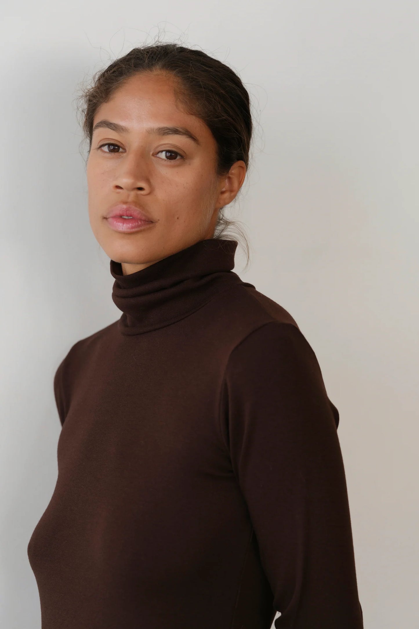 Donni Baby Rib Turtleneck - Espresso