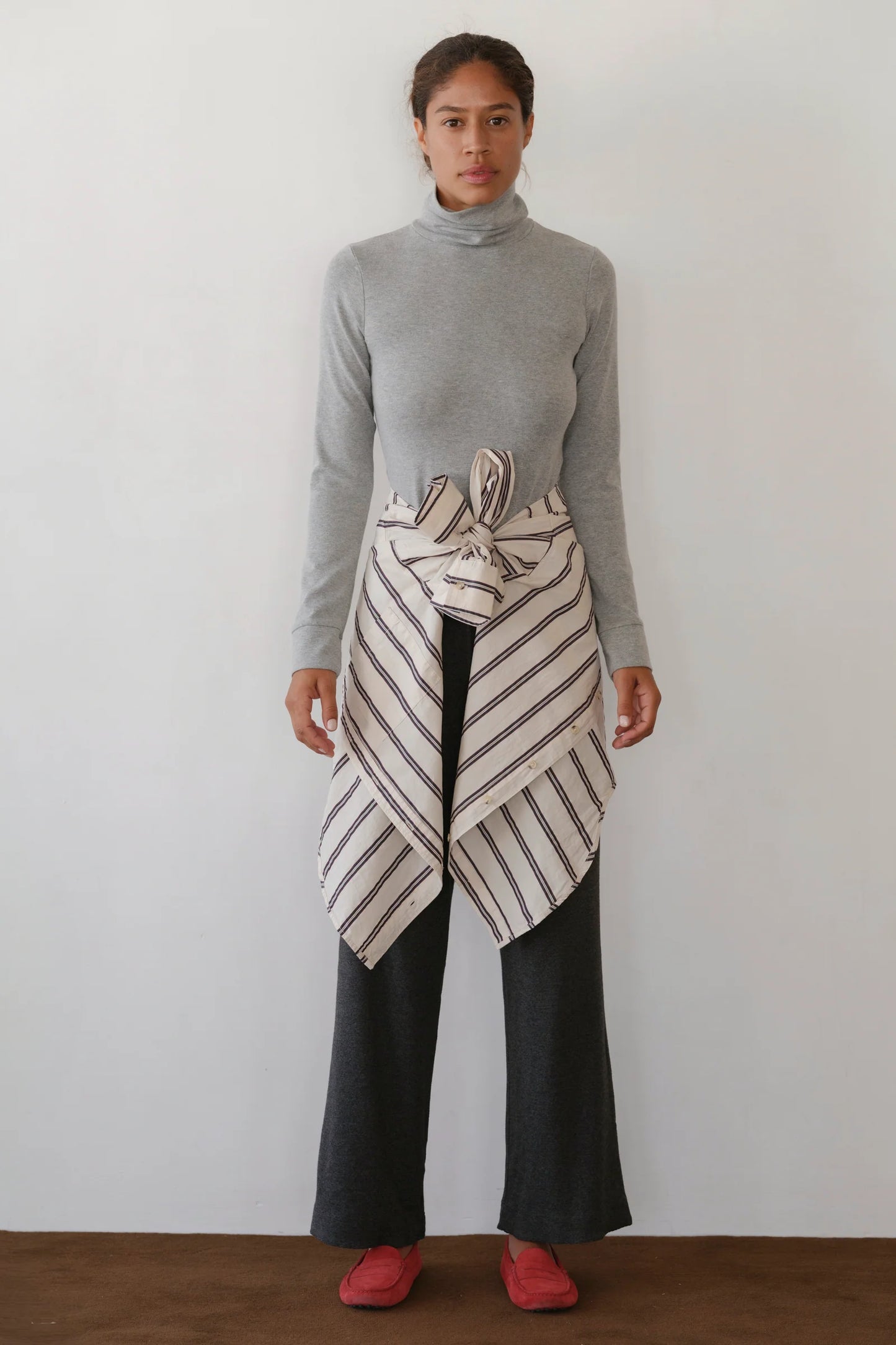 Donni Baby Rib Turtleneck - Charcoal Grey