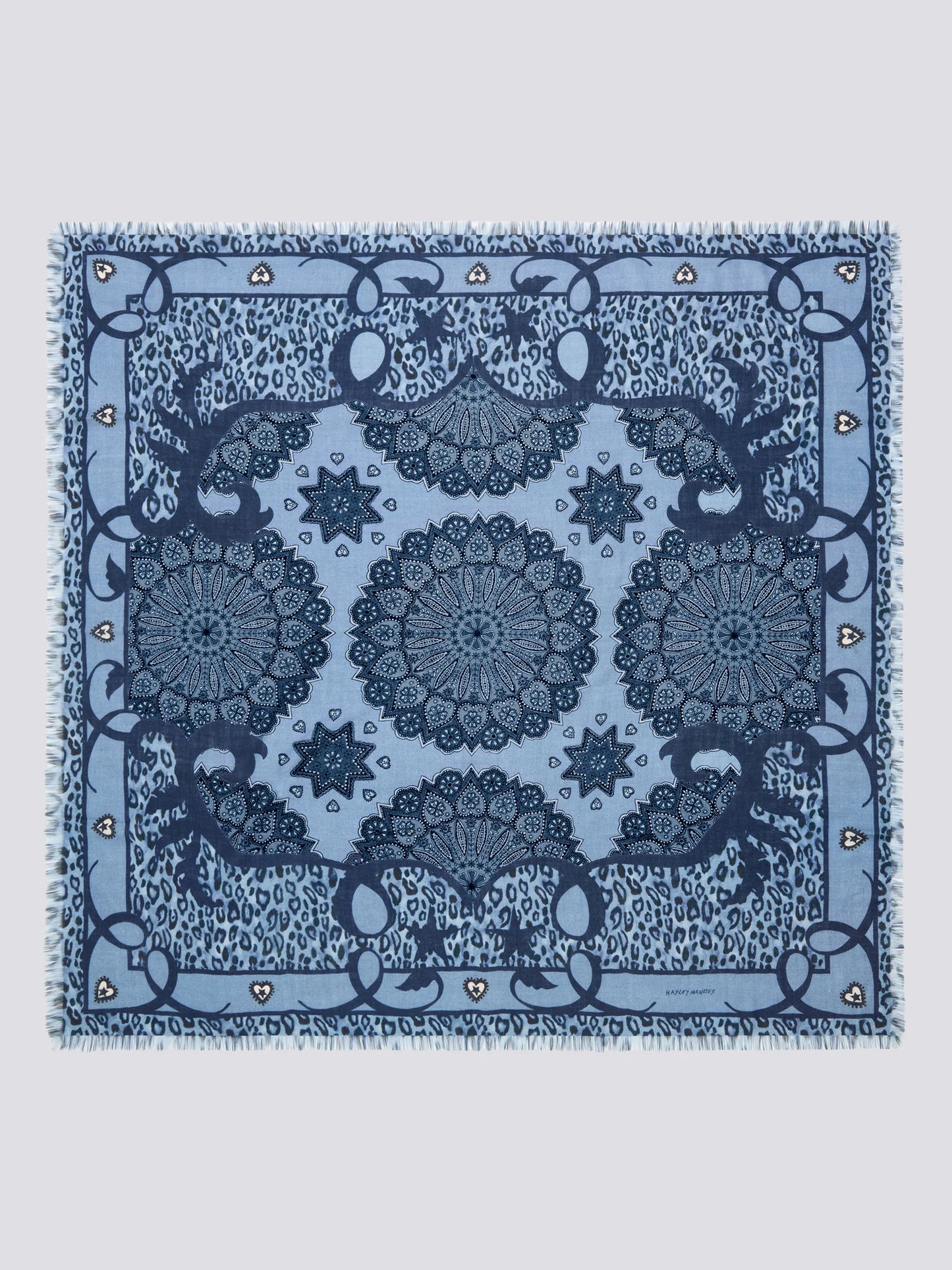 Hayley Menzies Dalton Cashmere Wool Scarf - Blue