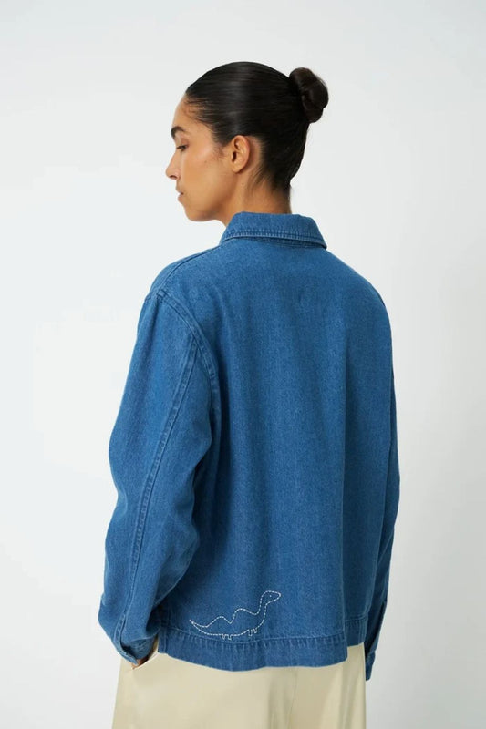 Stella-Nova Denim Shirt With Artwork - Blue