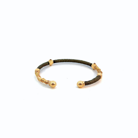 Gas Bijoux Zanzifull Bangle Bracelet - Kaki