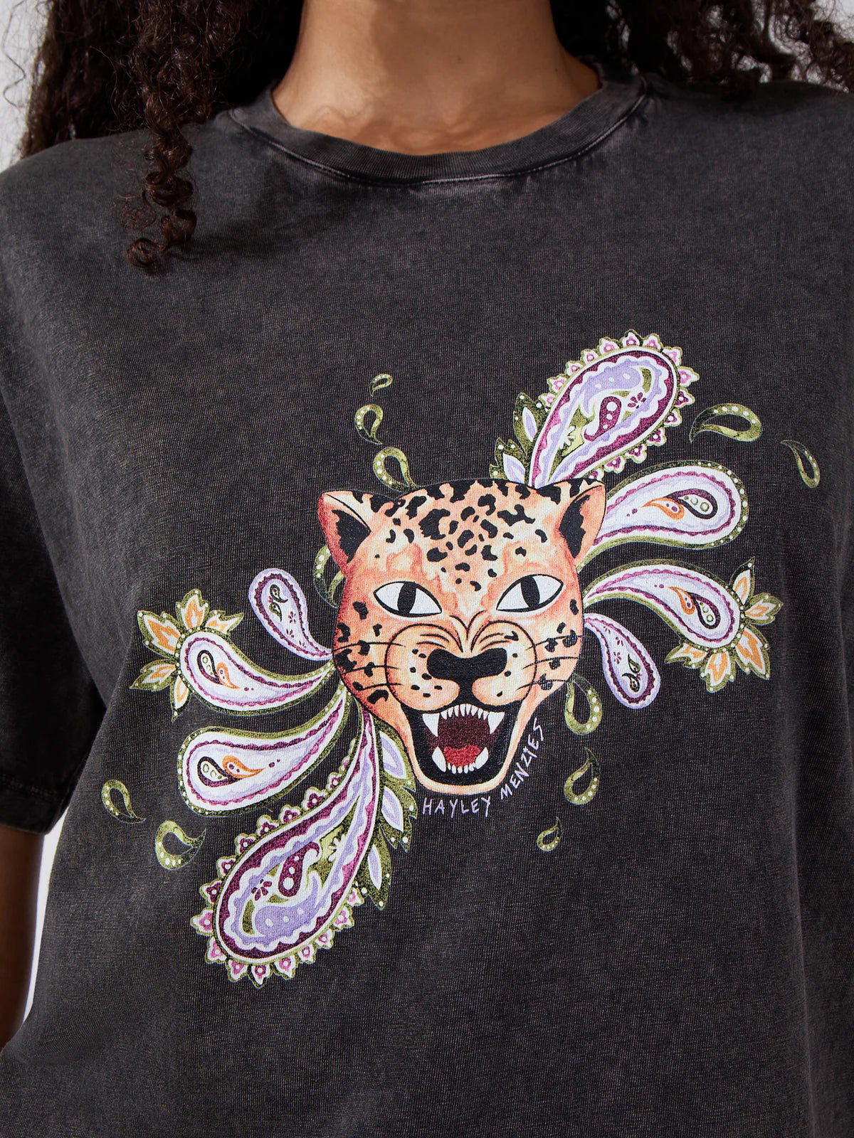Hayley Menzies Enchanted Leopard T-Shirt - Grey