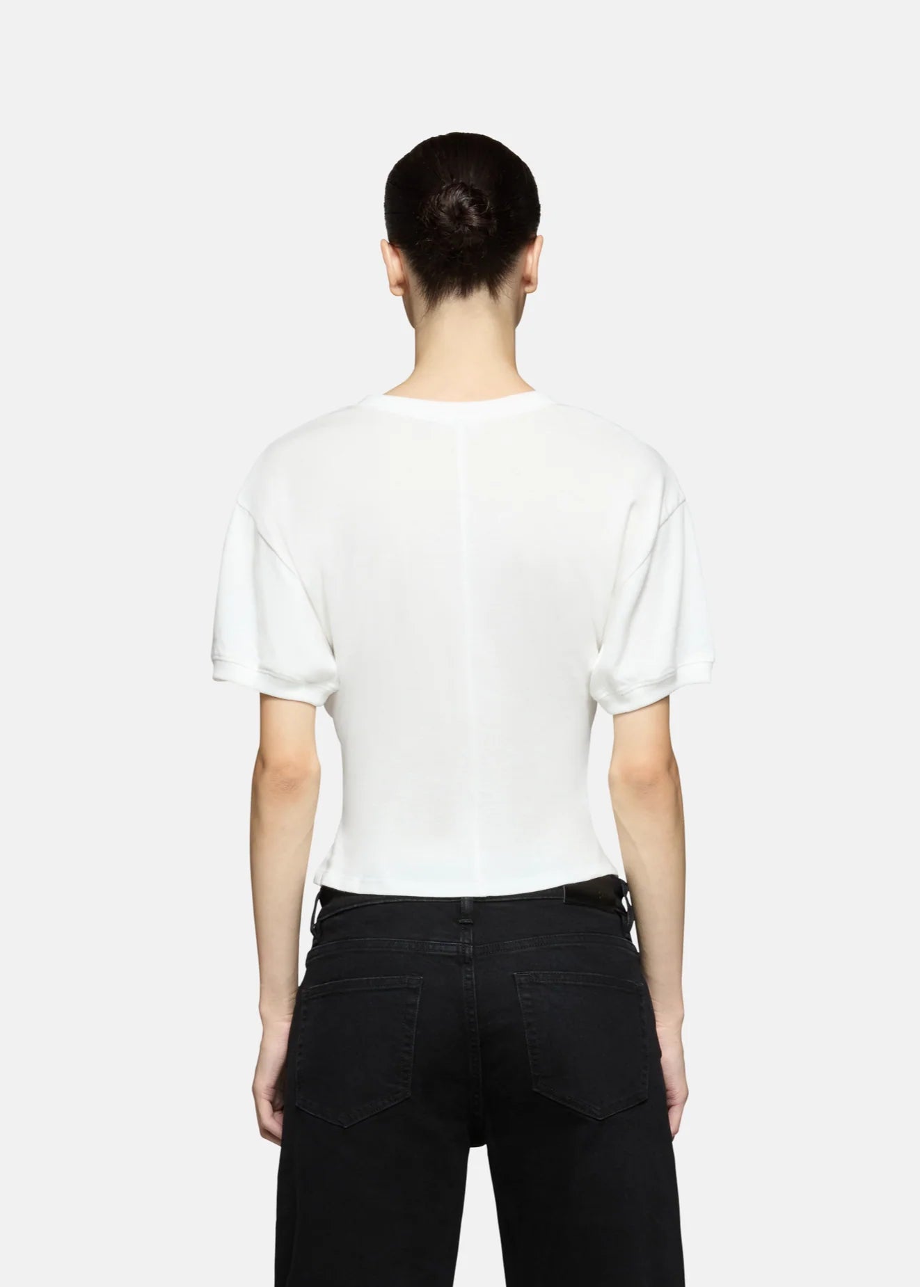 EB Denim Henry V-Neck Tee - White