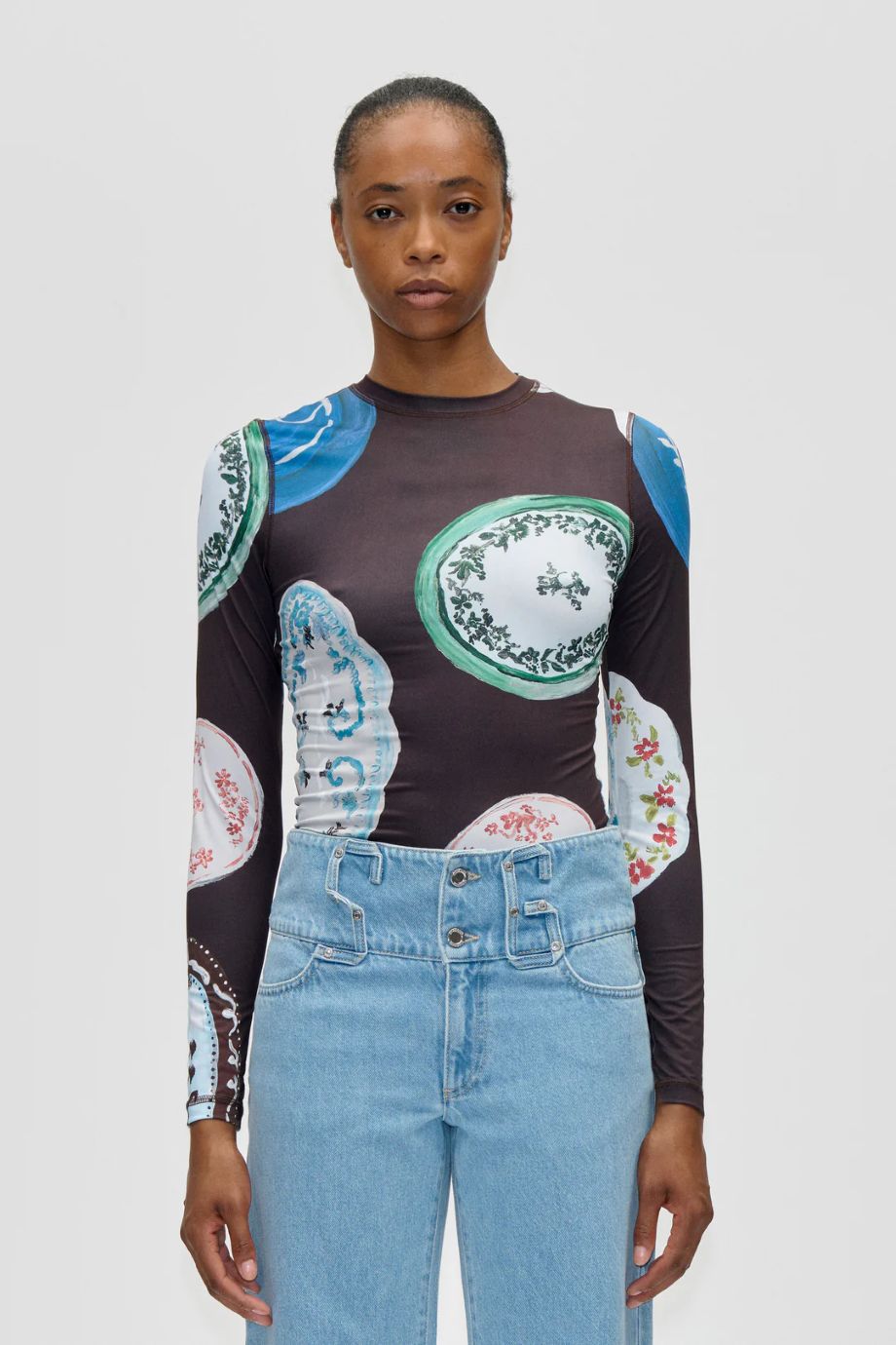 Stine Goya Elastic Long Sleeve Top - The Platera