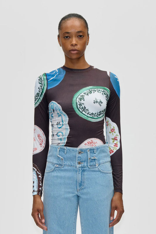 Stine Goya Elastic Long Sleeve Top - The Platera