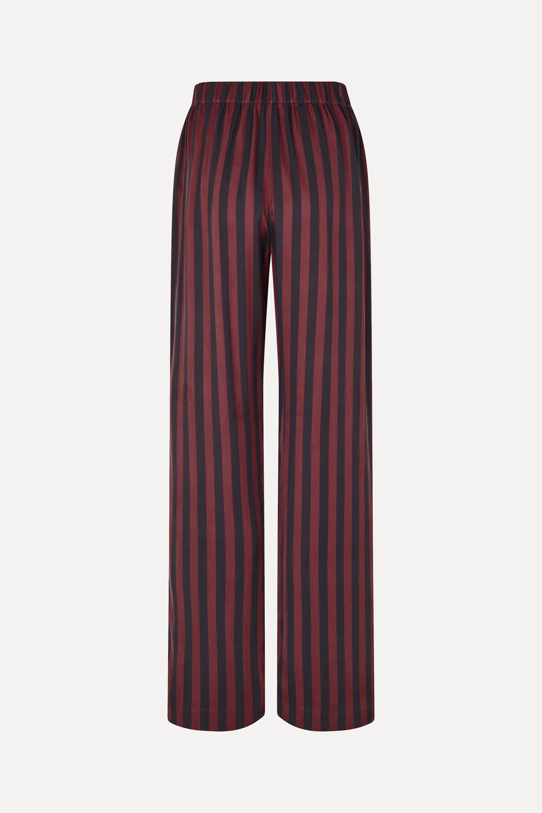 Stine Goya Elasticated Long Pants - Navy Bugundy Wallpaer Stripes