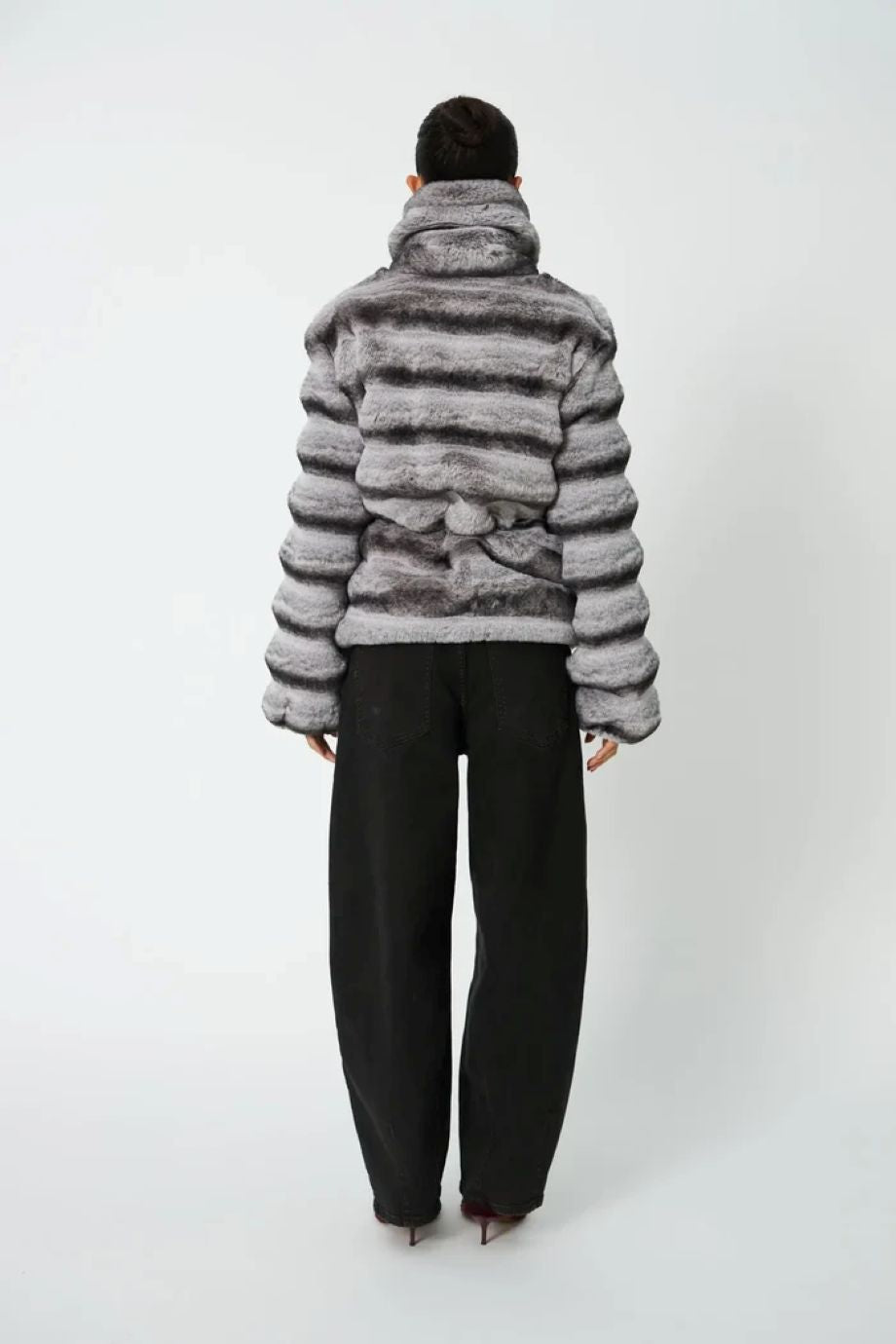 Stella-Nova Faux Fur Jacket - Grey