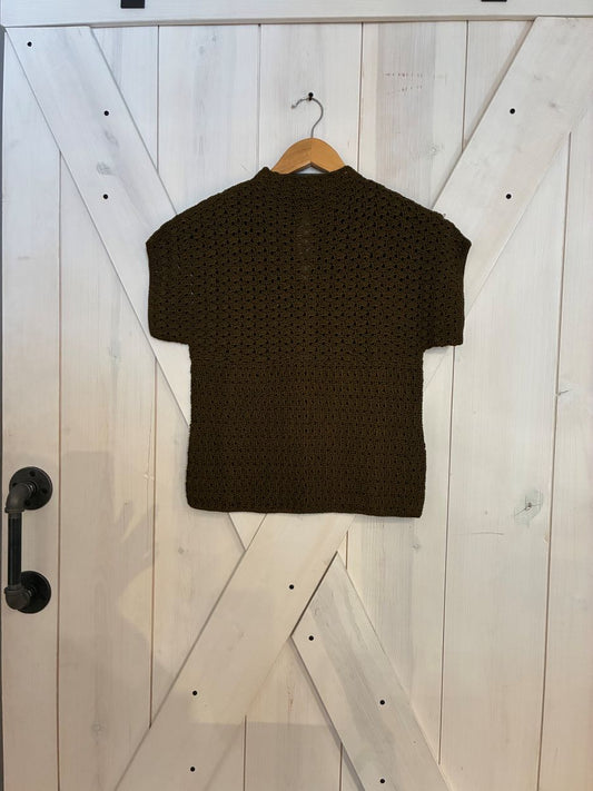 Rachel Comey Morelia Open Crochet Top - Olive