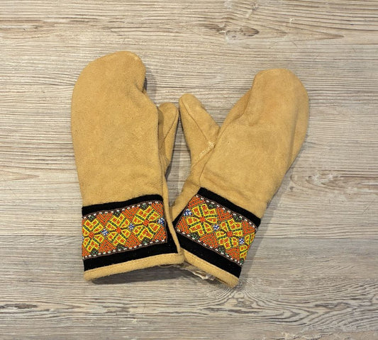 Astis Glitterind Short Cuff Mitten - Tan