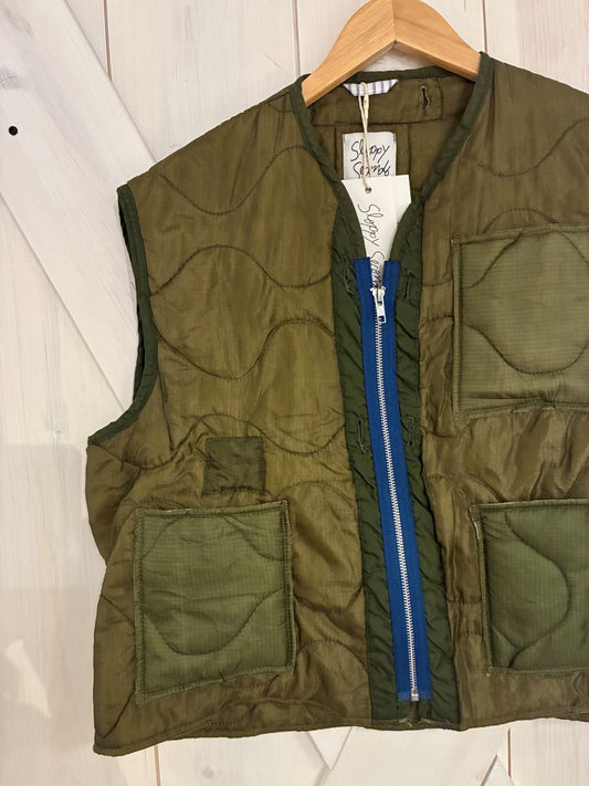 Sloppy Seconds Liner Vest - Olive/Cobalt