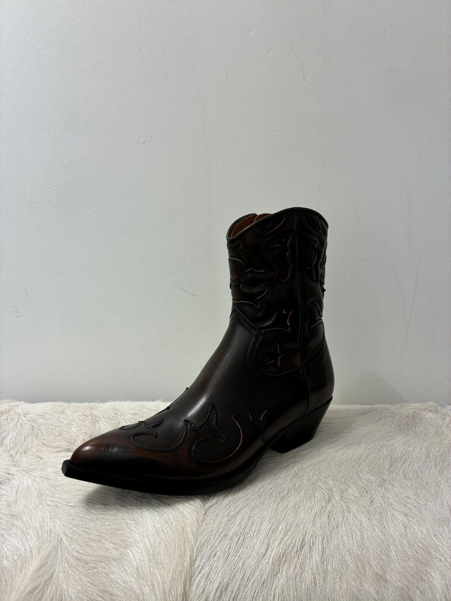 Buttero Flee Leather Ankle Boot - Copper