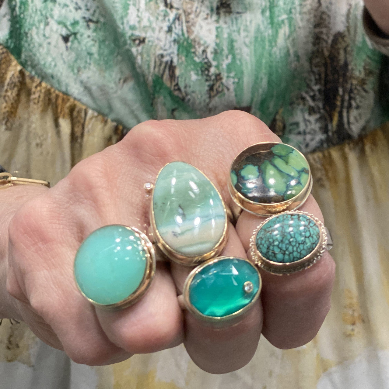 Jamie Joseph Round Hubei Turquoise Ring