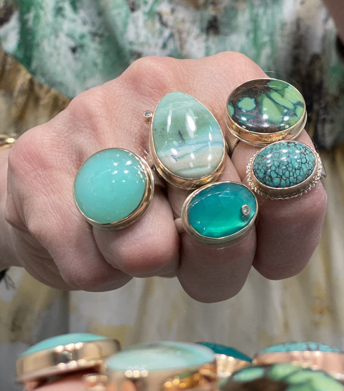 Jamie Joseph Round Hubei Turquoise Ring