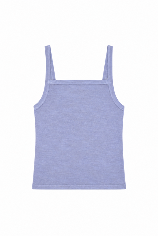 DONNI. Baby Rib Square Neck Tank Top - Lilac