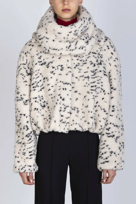 Alysi Fleece Bomber - Panna