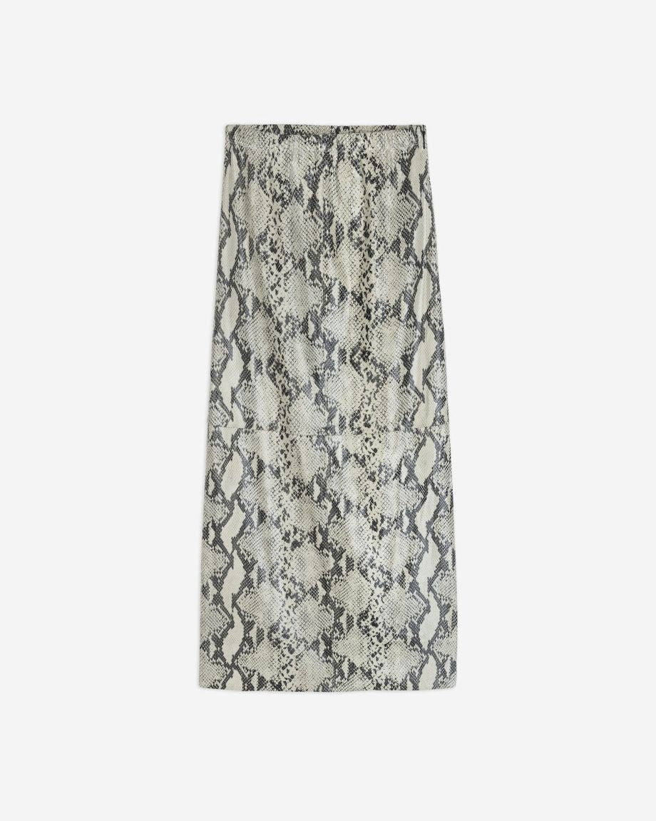 Alysi Embossed Leather Skirt - Python