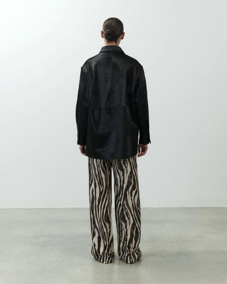 Alysi Ponyskin Car Coat - Fondente