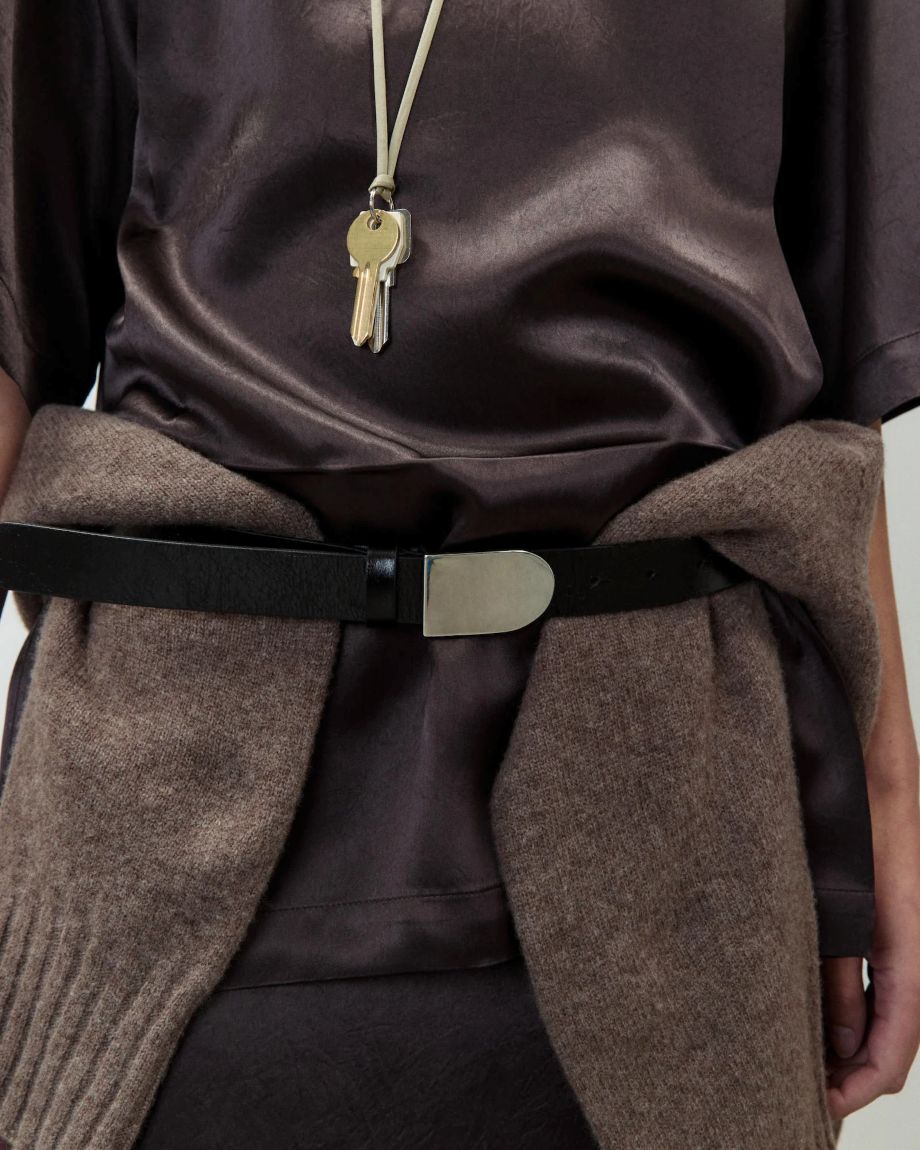 Alysi Leather Belt - Nero