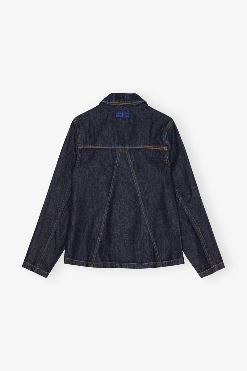 Ganni Rinse Denim Jacket - Blue