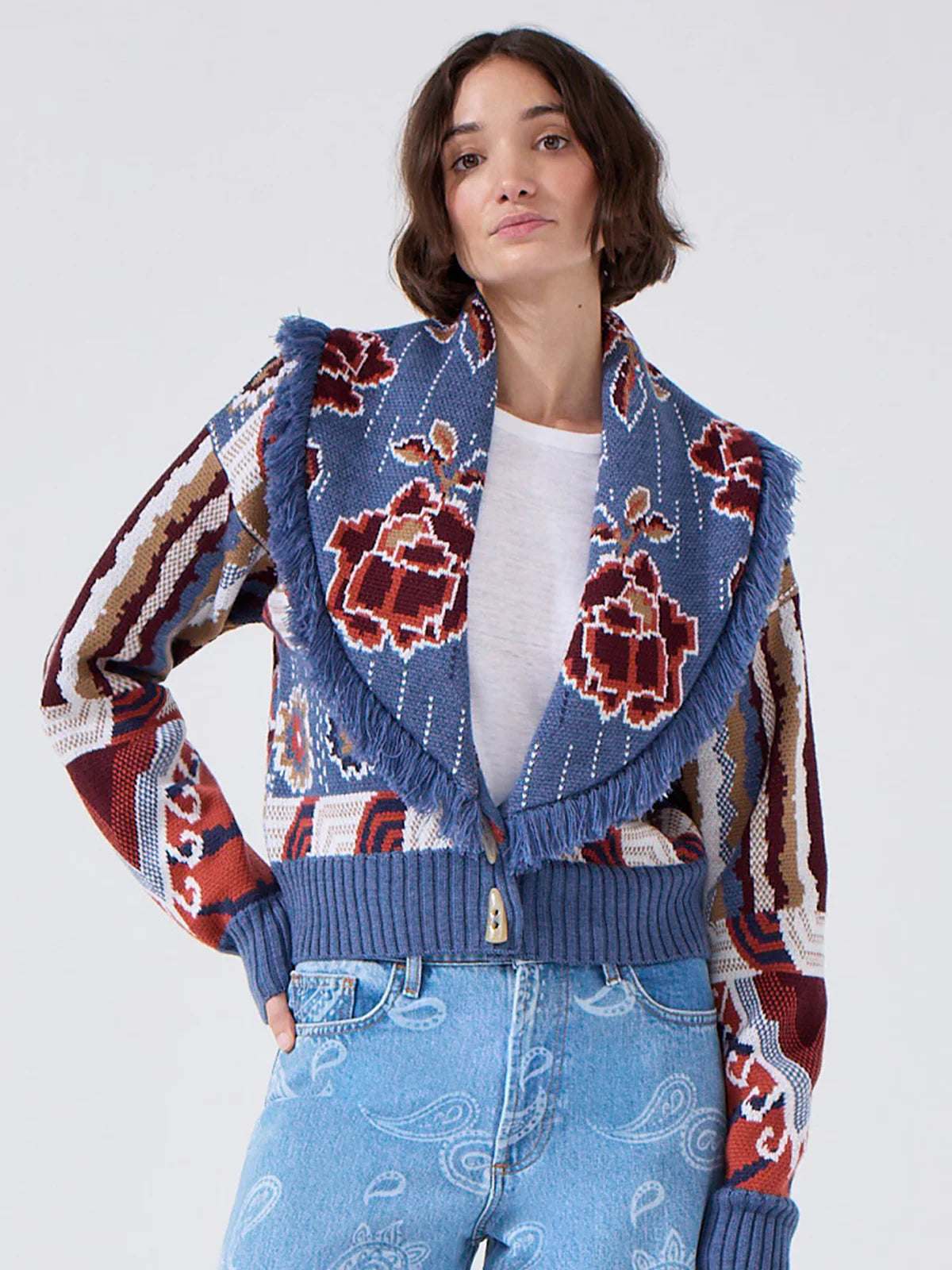 Hayley Menzies Tibetan Tiger Bomber - Blue