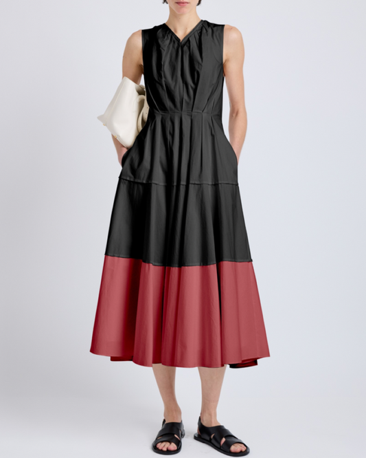 Proenza Shouler White Label Kailey Dress - Black/Brick