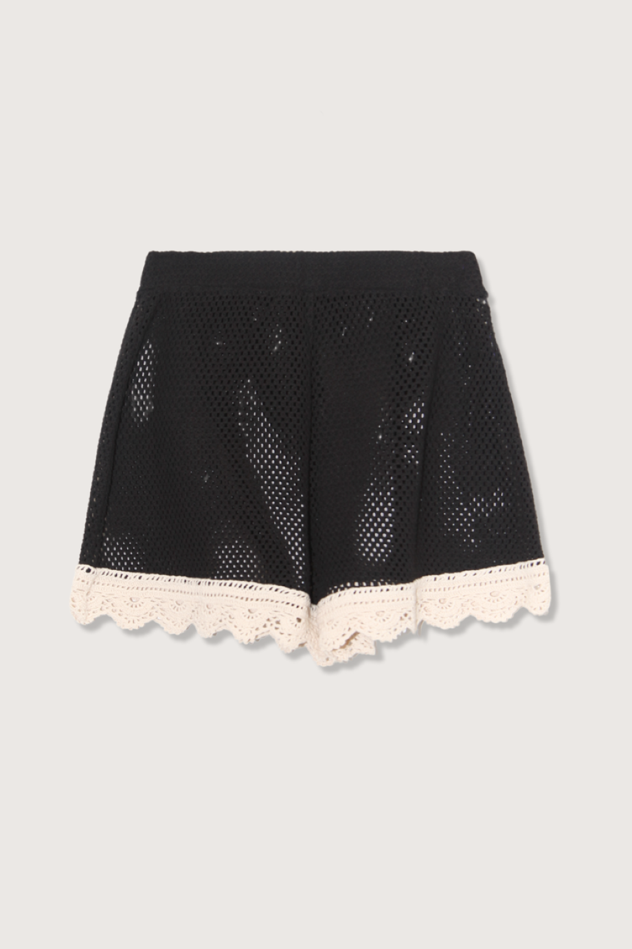 Sea-NY Kendall Crochet Shorts - Black