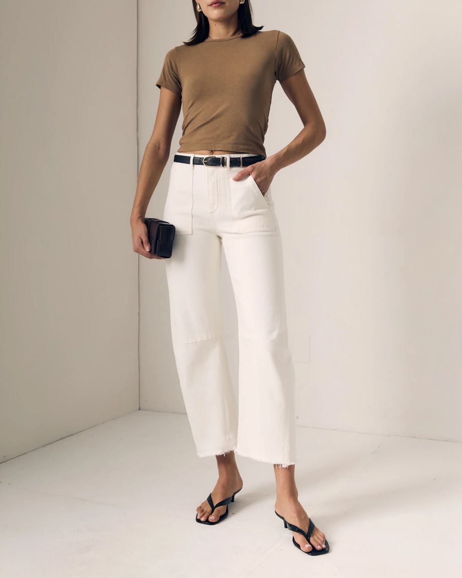 Le Jean Utility Soft Barrel - White