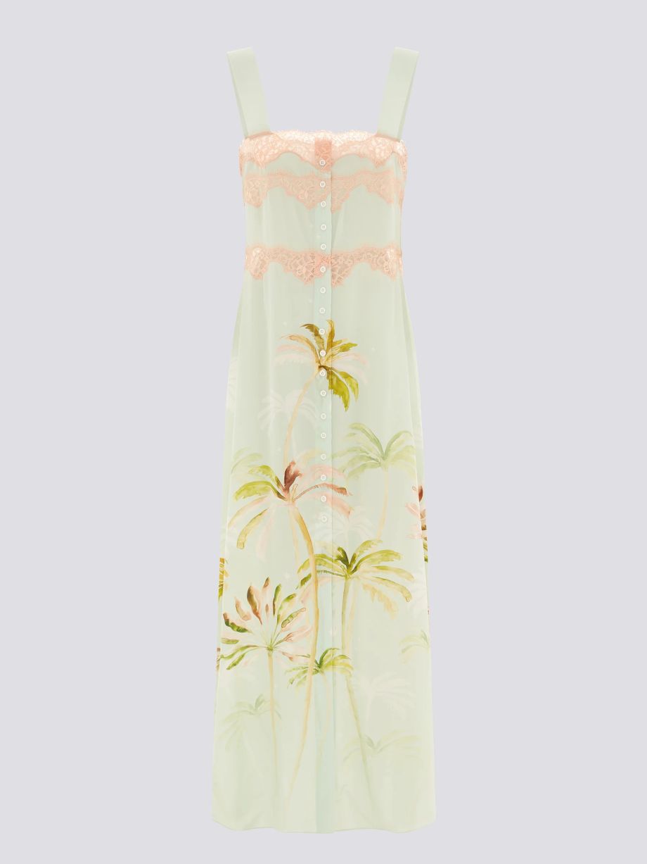 Hayley Menzies Palmera Silk Dress - Mint