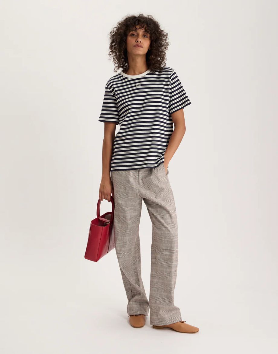 Ines de la Fressange Eliott T-Shirt - Navy/Ecru
