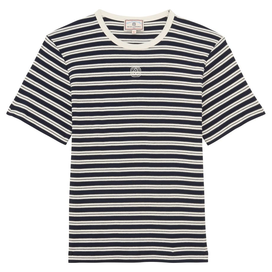 Ines de la Fressange Eliott T-Shirt - Navy/Ecru