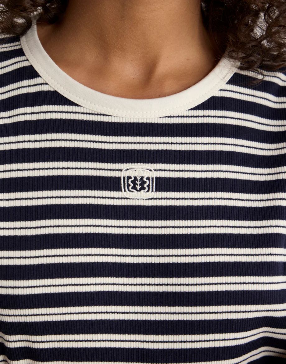 Ines de la Fressange Eliott T-Shirt - Navy/Ecru