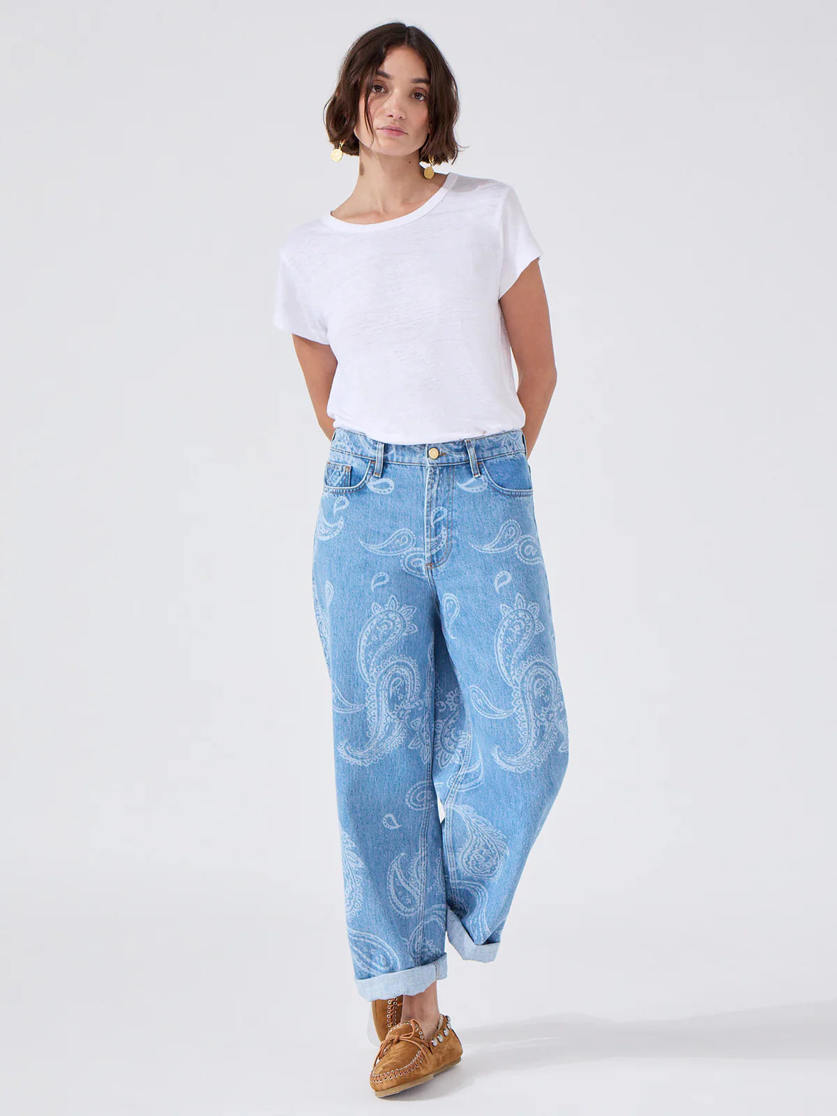 Hayley Menzies Jimi Boyfriend Jeans - Blue Paisley
